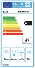 Традиционная вытяжка BOSCH DRC99PS20 90 cm 640 m³/h 250W A Белый цена и информация | Вытяжки на кухню | kaup24.ee