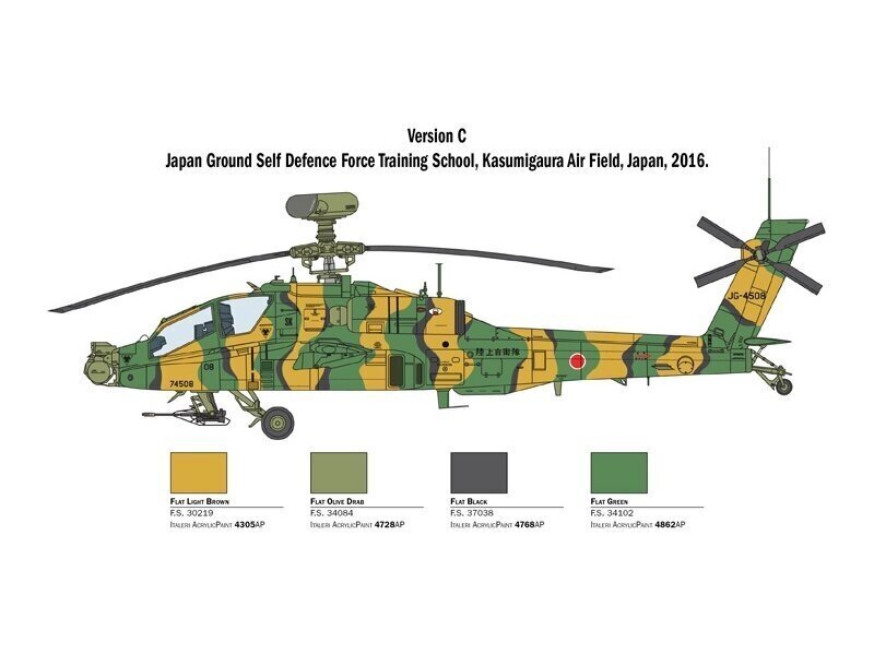 Italeri - AH-64 Longbow Apache, 1/48, 2748 цена и информация | Klotsid ja konstruktorid | kaup24.ee