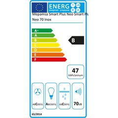 Традиционная вытяжка Mepamsa SMART PLUS NEO 580 m3/h 70 cm 70 dB Белый цена и информация | Очистители воздуха | kaup24.ee