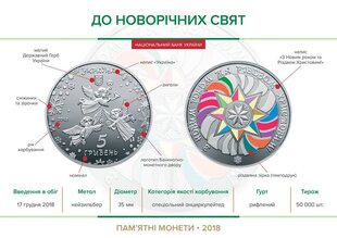 Ukraina Panga münt Uusaastapühadeks 5 UAH hind ja info | Numismaatika | kaup24.ee