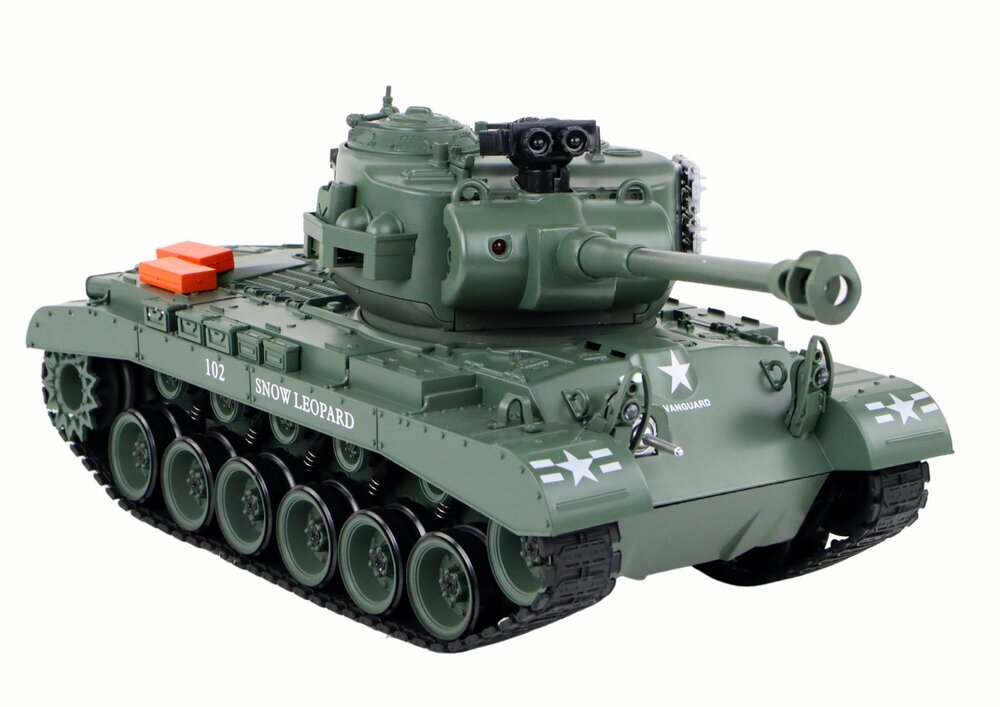 Kaugjuhitav tank Leopard, 1:18, hall цена и информация | Poiste mänguasjad | kaup24.ee