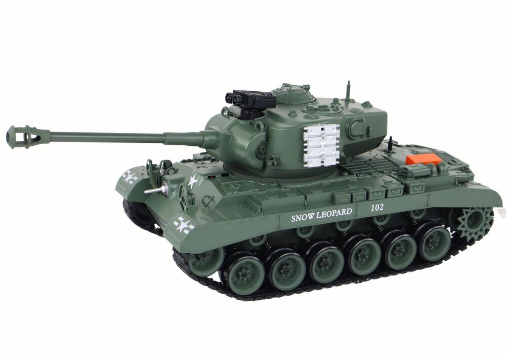 Kaugjuhitav tank Leopard, 1:18, hall цена и информация | Poiste mänguasjad | kaup24.ee