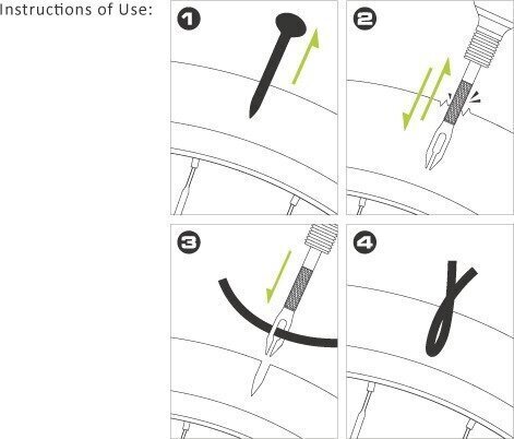 Rehvi paranduskomplekt Birzman Tubeless Repair Kit CO² hind ja info | Jalgratta tööriistad, hooldustooted | kaup24.ee