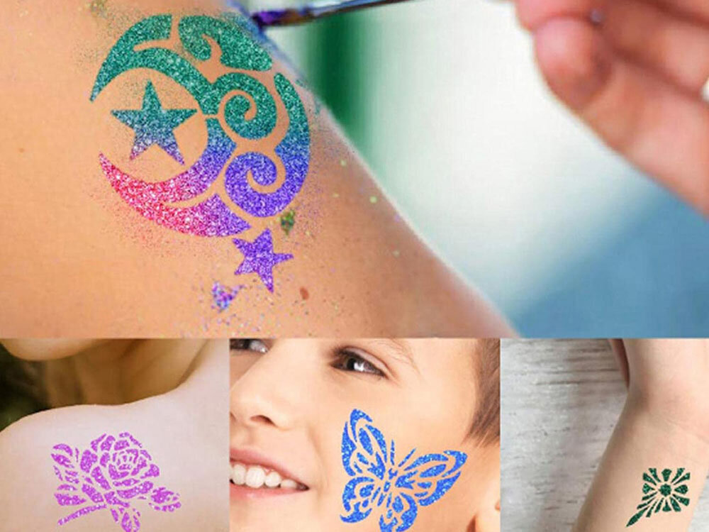 Suur glitter tattoo komplekt цена и информация | Tüdrukute mänguasjad | kaup24.ee