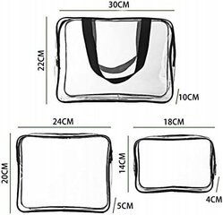 Läbipaistev reisikohver x3 цена и информация | Косметички, косметические зеркала | kaup24.ee