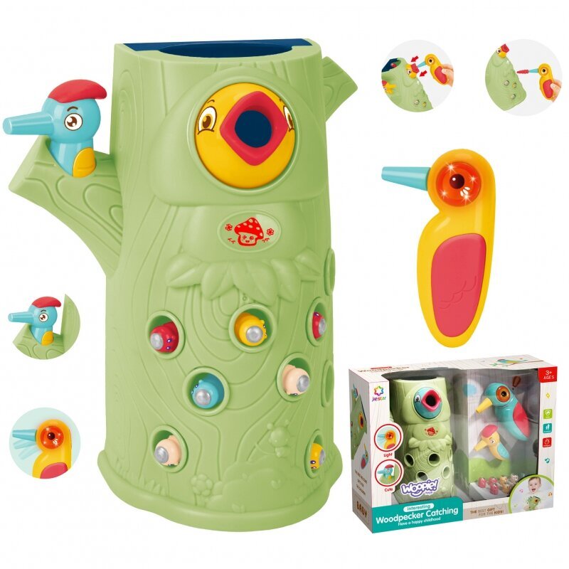 Laste magnetiline mäng "Catch the worm", roheline, Woopie цена и информация | Arendavad mänguasjad | kaup24.ee