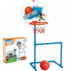 Баскетбольная стойка с футбольными воротами и мячом Woopie, 121 см цена и информация | Игры на открытом воздухе | kaup24.ee