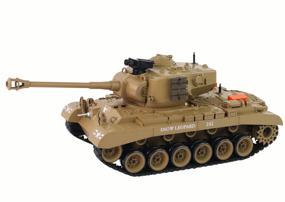 Kaugjuhitav tank, 1:18, helepruun hind ja info | Poiste mänguasjad | kaup24.ee