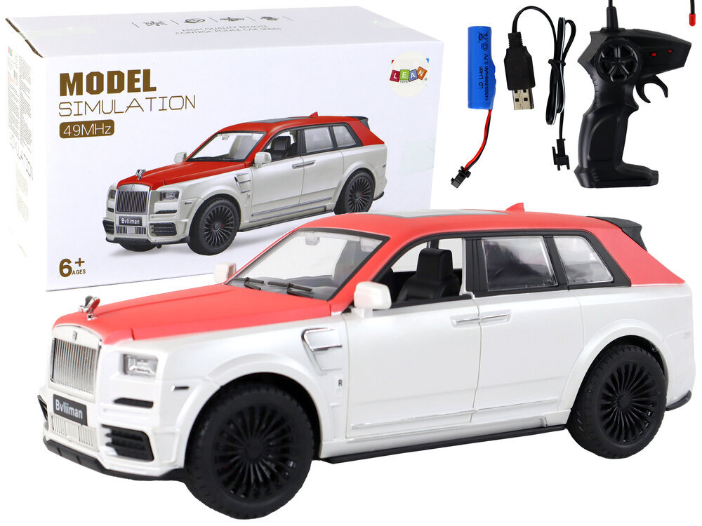 Kaugjuhitav auto, 1:20, valge hind ja info | Poiste mänguasjad | kaup24.ee
