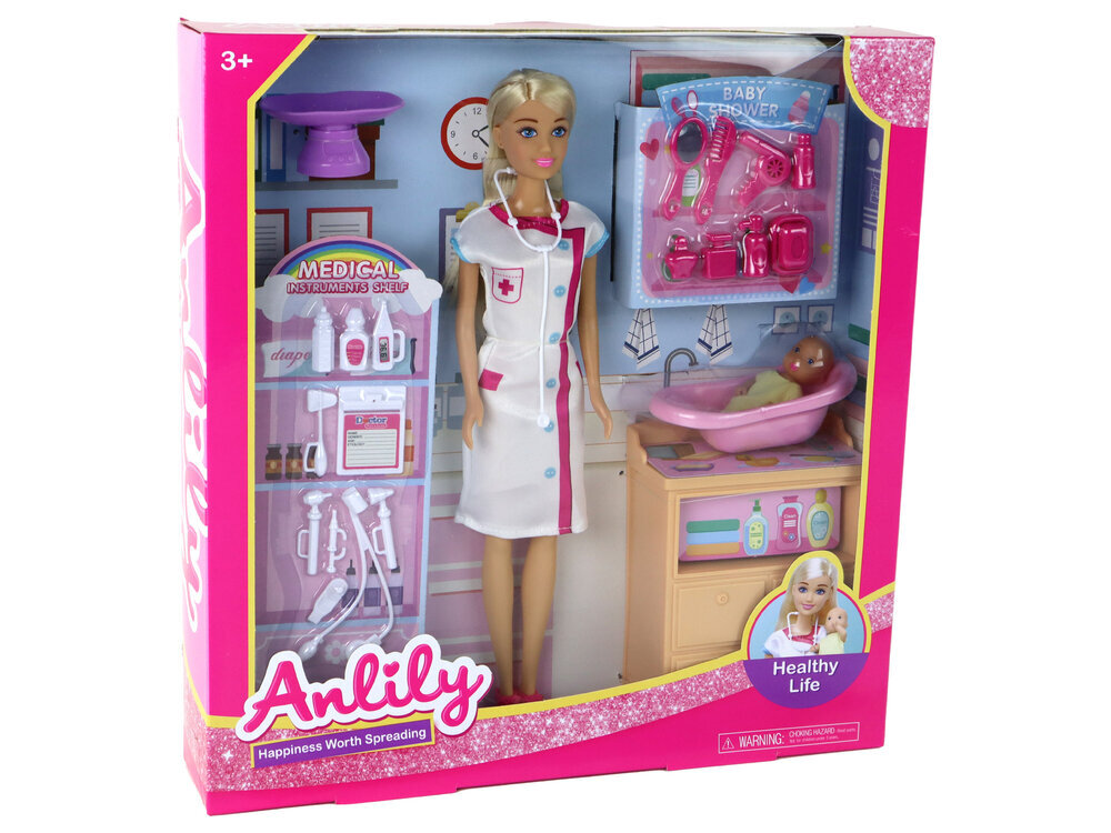 Nukk Anlily koos arstikabinetiga hind ja info | Tüdrukute mänguasjad | kaup24.ee