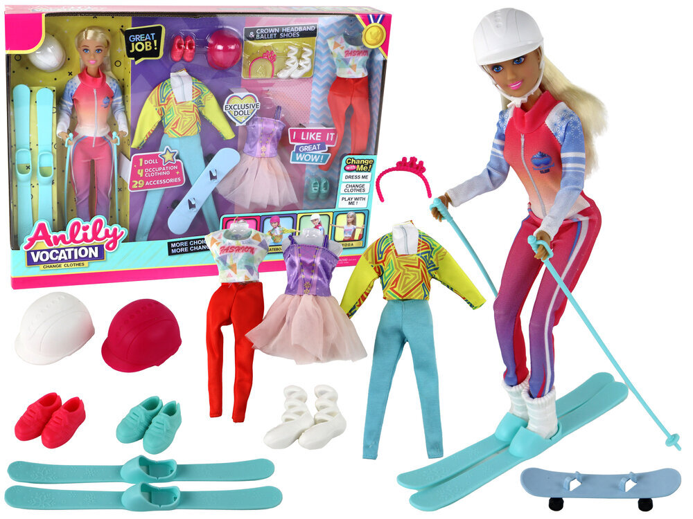 Nukk Anlily koos sporditarvikute komplektiga hind ja info | Tüdrukute mänguasjad | kaup24.ee