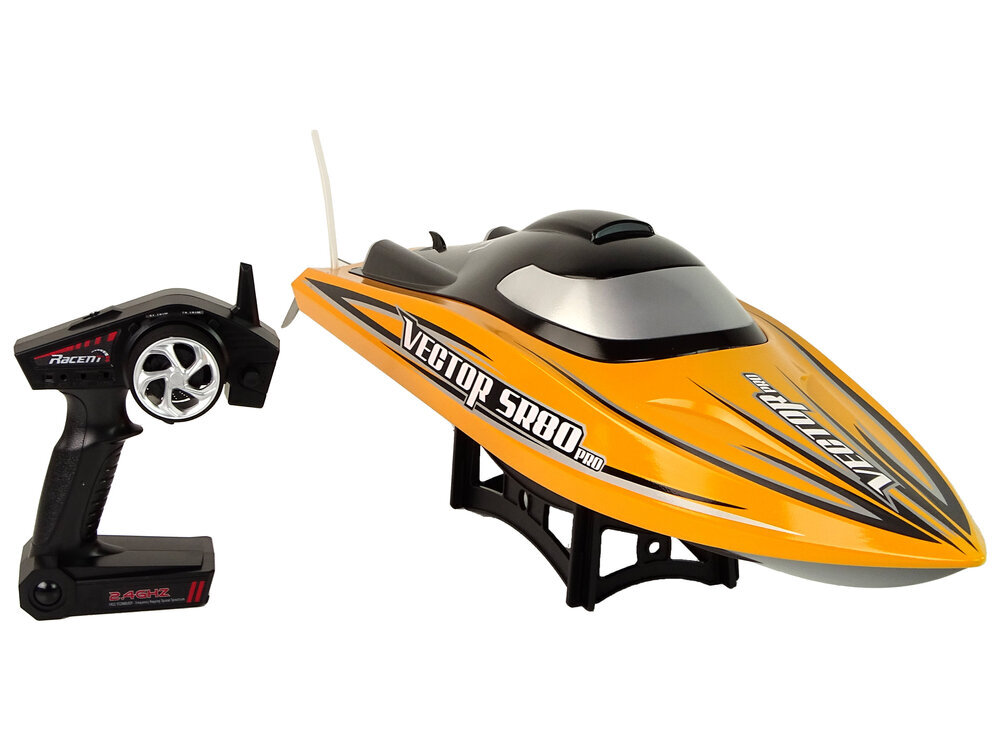 Kaugjuhitav mootorpaat, 80cm, kollane hind ja info | Poiste mänguasjad | kaup24.ee