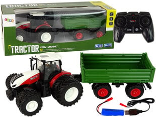 Трактор с прицепом на дистанционном управлении, 1:24 цена и информация | Игрушки для мальчиков | kaup24.ee