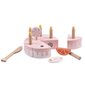 CLASSIC WORLD puidust sünnipäevatort, 16 el. hind ja info | Tüdrukute mänguasjad | kaup24.ee