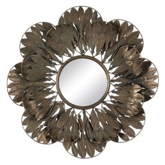 Настенное зеркало 87 x 87 cm Круглый Позолоченный Алюминий цена и информация | Подвесные зеркала | kaup24.ee