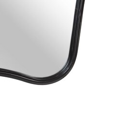 Настенное зеркало 70 x 1,5 x 70 cm Стеклянный Чёрный Металл цена и информация | Подвесные зеркала | kaup24.ee