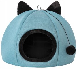 Лежак для кошки Doggy Kitty Head 45х45х33 см, синий цвет цена и информация | Лежаки, домики | kaup24.ee