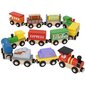 Tooky Toy 12-osaline magnetiline rongide ja vagunite komplekt hind ja info | Poiste mänguasjad | kaup24.ee