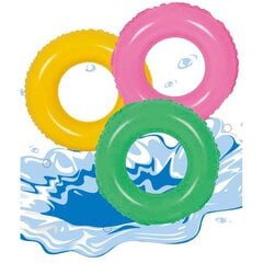 Надувной круг для плавания 60 см, желтый цена и информация | Надувные и пляжные товары | kaup24.ee