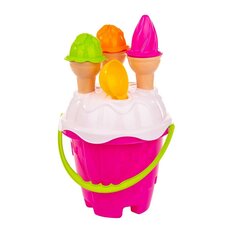 Набор игрушек для песка в форме мороженого x3 + ложки цена и информация | Надувные и пляжные товары | kaup24.ee