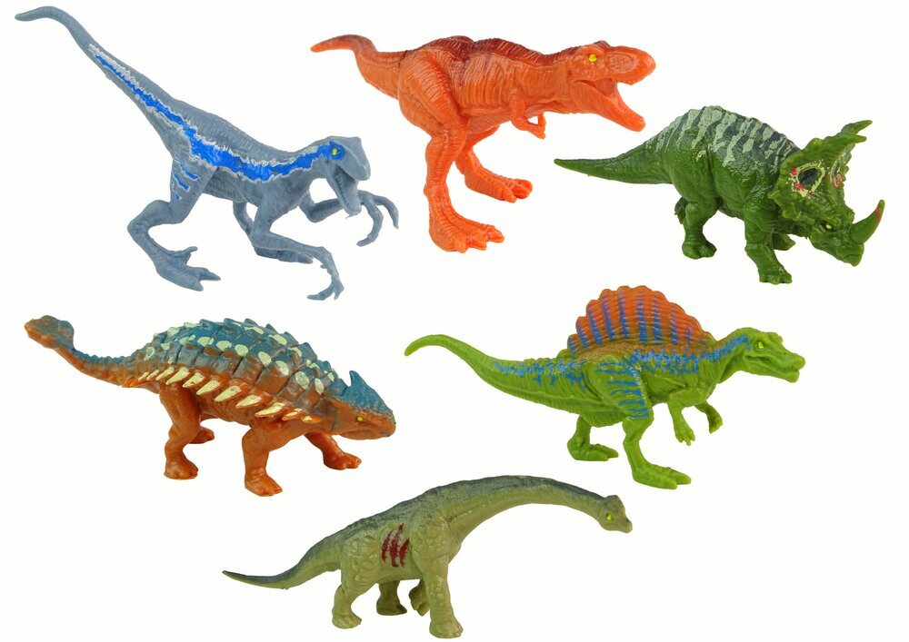 Dinosauruste figuuride komplekt, 6tk, A hind ja info | Poiste mänguasjad | kaup24.ee