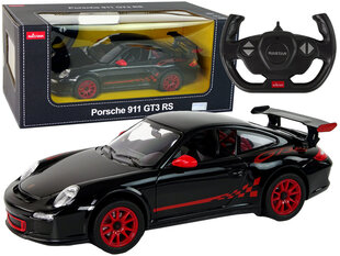 Porsche 911 GT3 RS kaugjuhtimismasin, 1:14, must hind ja info | Poiste mänguasjad | kaup24.ee