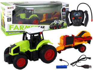 Kaugjuhitav traktor koos haagisega, 1:16 hind ja info | Poiste mänguasjad | kaup24.ee