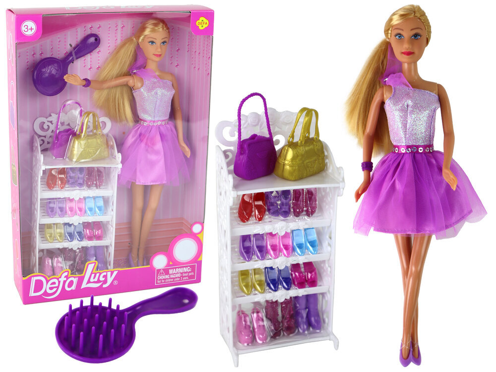 Lucy nukk lilla kleidiga цена и информация | Tüdrukute mänguasjad | kaup24.ee