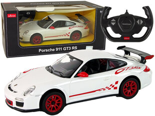 Porsche 911 GT3 RS kaugjuhtimismasin, 1:14, valge цена и информация | Игрушки для мальчиков | kaup24.ee