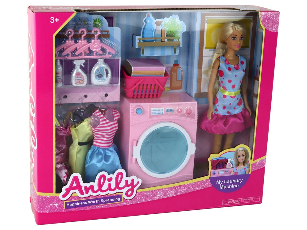 Nukk Anlily koos pesumasinaga hind ja info | Tüdrukute mänguasjad | kaup24.ee