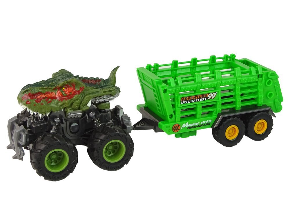 Dinosauruste motiividega sõidukite haagis цена и информация | Poiste mänguasjad | kaup24.ee