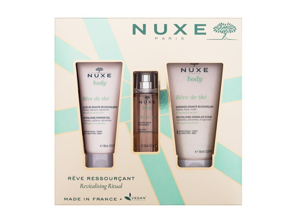 Kinkekomplekt Nuxe Reve de Thé Revitalising naistele: dušigeel, 100 ml + kehakoorija, 150 ml + parfüüm, 30 ml цена и информация | Dušigeelid, õlid | kaup24.ee