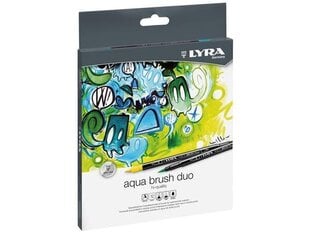 Viltpliiats Lyra Aqua Brush Duo, 12tk hind ja info | Kunstitarbed, voolimise tarvikud | kaup24.ee
