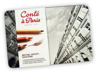 Eskiisipliiats Conte a Paris 12tk, metallkarbis цена и информация | Принадлежности для рисования, лепки | kaup24.ee