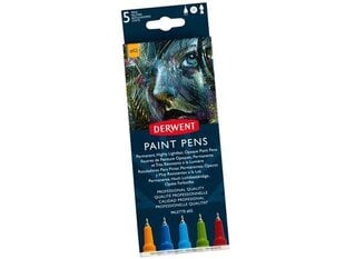 Markerite komplekt Derwent Paint Pen 5tk Palette 2 hind ja info | Kunstitarbed, voolimise tarvikud | kaup24.ee