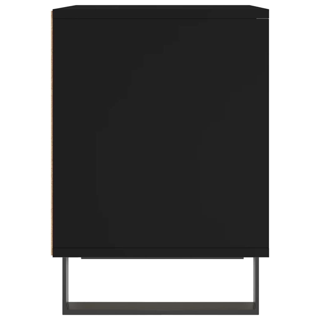 vidaXL öökapp, must, 40 x 35 x 50 cm, tehispuit hind ja info | Öökapid | kaup24.ee