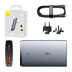 BASEUS WALL 65W/1M BLACK CCGP150113 цена и информация | Зарядные устройства для телефонов | kaup24.ee