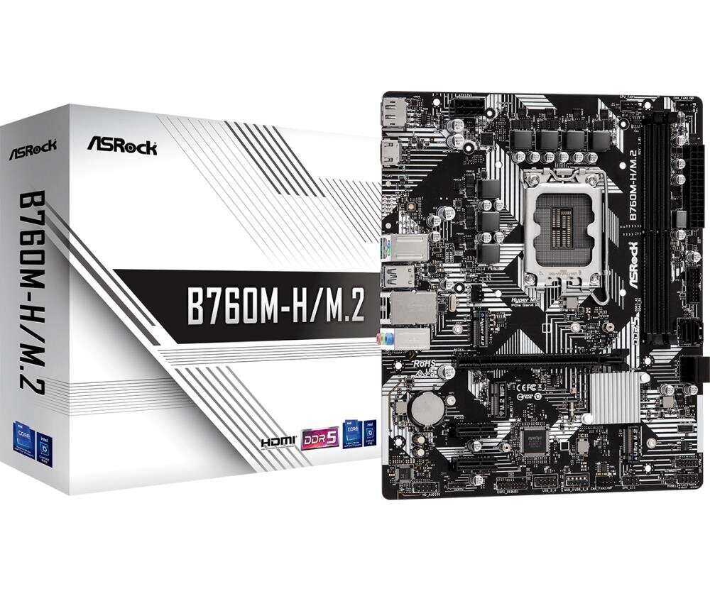 Asrock B760M-H/M.2 цена и информация | Emaplaadid | kaup24.ee