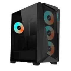 Корпус GIGABYTE|C301 GLASS|MidiTower ATX|EATX|MicroATX|MiniITX|черный|GB-C301G цена и информация | Корпуса | kaup24.ee