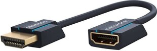 Videokaabel Clicktronic HDMI - HDMI -pikendus, 0,1 m, must hind ja info | USB jagajad, adapterid | kaup24.ee