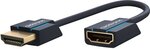 Videokaabel Clicktronic HDMI - HDMI -pikendus, 0,1 m, must