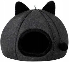 Лежак для кошки Doggy Kitty Head 45х45х33 см, черный цвет цена и информация | Лежаки, домики | kaup24.ee