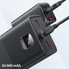 USAMS Powerbank PB68 30000mAh 65W QC3.0+PD Fast Charge + kabel USB-C|USB-C 100W czarny|black ATXLOGTC01 (US-CD185) цена и информация | Зарядные устройства Power bank | kaup24.ee