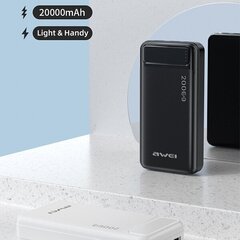 AWEI PowerBank P6K 20000mAh czarny|black 2xUSB|PD|Micro-USB цена и информация | Зарядные устройства Power bank | kaup24.ee