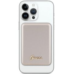 Guess Powerbank indukcyjny 5W GUPBM3ALGSGD 3000mAh złoty|gold MagSafe Metal Script Logo цена и информация | Зарядные устройства Power bank  | kaup24.ee