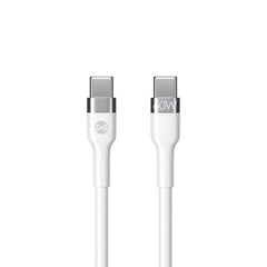 Forever Flexible cable USB-C - USB-C 1,0 m 60W white цена и информация | Кабели для телефонов | kaup24.ee