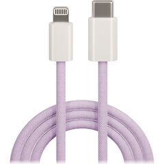 Maxlife MXUC-06 cable USB-C - Lightning 1,0 m 20W purple nylon цена и информация | Кабели для телефонов | kaup24.ee