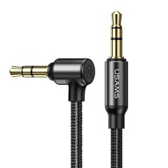USAMS Kabel audio pleciony jack 3.5mm - 3,5mm 1,2m czarny|black SJ557YP01 (US-SJ557) цена и информация | Кабели для телефонов | kaup24.ee