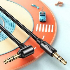 USAMS Kabel audio pleciony jack 3.5mm - 3,5mm 1,2m czarny|black SJ557YP01 (US-SJ557) цена и информация | Кабели для телефонов | kaup24.ee