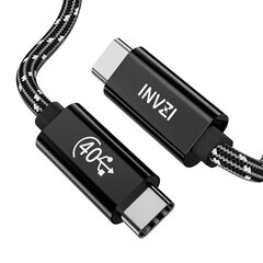INVZI Кабель USB-C / USB4.0 Gen3 240 Вт 40 Гбит/с, 1 м (черный) цена и информация | Кабели для телефонов | kaup24.ee